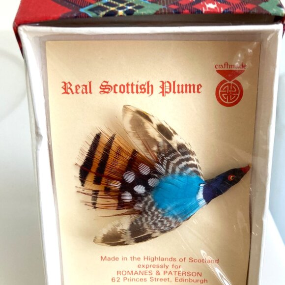 Vintage Scottish plume brooch in original box (never opened) - Picture 3 of 4